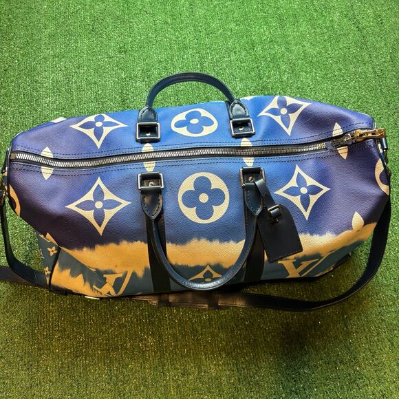 Louis Vuitton LV monogram blue Escale Keepall 50 duffle bag travel bag - Picture 6 of 12